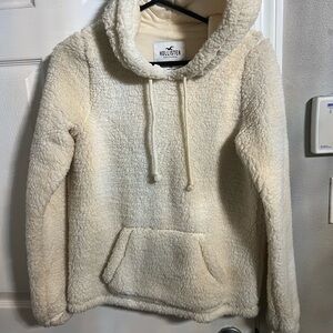 Hollister Off-White Sherpa Pullover